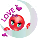 download Loving Girl Smiley Emoticon clipart image with 315 hue color