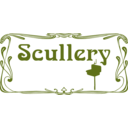 download Scullery Door Sign clipart image with 225 hue color