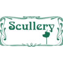 download Scullery Door Sign clipart image with 315 hue color