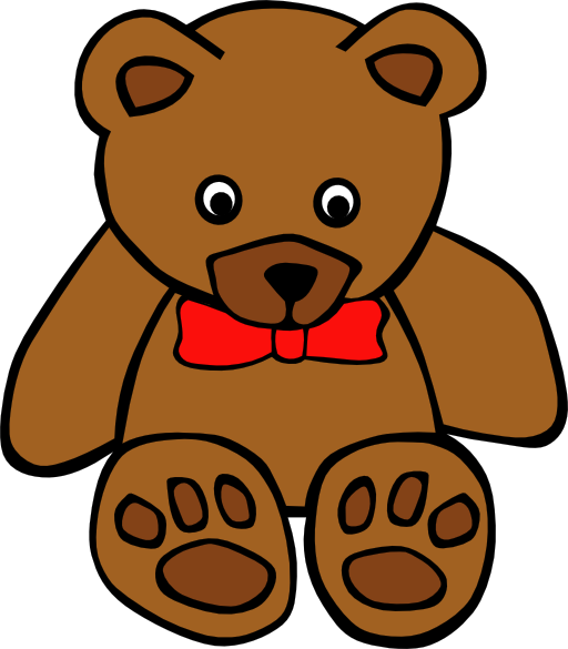 Simple Teddy Bear With Bowtie