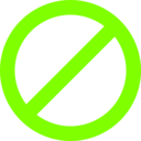 download No Sign clipart image with 90 hue color