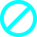 download No Sign clipart image with 180 hue color