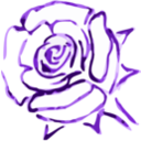 download Rose clipart image with 270 hue color