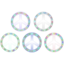 download Peace Symbol Pastels clipart image with 180 hue color