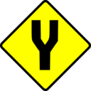Caution Fork In Road