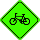 download Roadsign Watch For Bicycles clipart image with 45 hue color