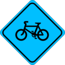 download Roadsign Watch For Bicycles clipart image with 135 hue color