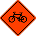 download Roadsign Watch For Bicycles clipart image with 315 hue color