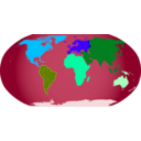download Continents Colored clipart image with 135 hue color