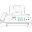 download Modern Fax Machine clipart image with 180 hue color