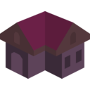 download Placeholder Isometric Building Icon Colored Dark clipart image with 315 hue color