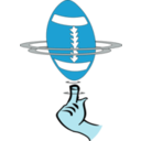 download American Football clipart image with 180 hue color
