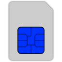 download Sim Card Mobile Phone clipart image with 180 hue color