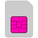 download Sim Card Mobile Phone clipart image with 270 hue color