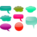 download Speech Bubbles clipart image with 315 hue color