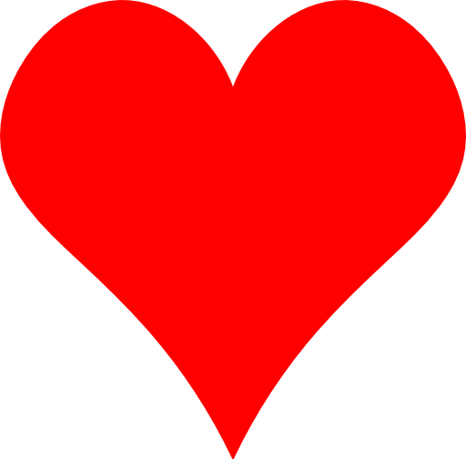 Plain Red Heart Shape