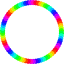 download 72 Circle Ring clipart image with 315 hue color
