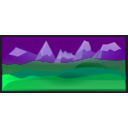 download Hills And Peaks clipart image with 45 hue color