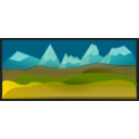 download Hills And Peaks clipart image with 315 hue color