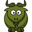 download Cartoon Gnu clipart image with 45 hue color