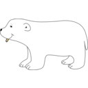 download Little Polar Bear clipart image with 90 hue color