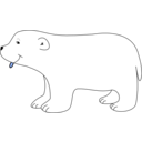 download Little Polar Bear clipart image with 270 hue color