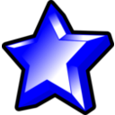 download Star Symbol clipart image with 180 hue color