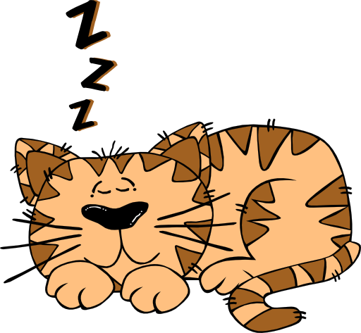 Cartoon Cat Sleeping