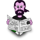 download Comic Characters Newspaper clipart image with 270 hue color