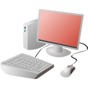 download Cartoon Computer And Desktop clipart image with 135 hue color
