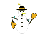 download Snow Man clipart image with 45 hue color