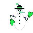 download Snow Man clipart image with 135 hue color