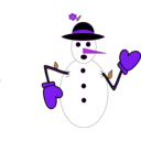 download Snow Man clipart image with 270 hue color