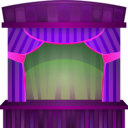 download Stage clipart image with 270 hue color