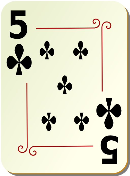 Ornamental Deck 5 Of Clubs