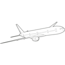 download Boeing 777 clipart image with 90 hue color