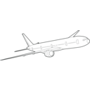 download Boeing 777 clipart image with 180 hue color