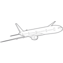 download Boeing 777 clipart image with 270 hue color