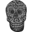 download Tatoo Skull clipart image with 225 hue color
