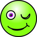 download Emoticons Winking Face clipart image with 45 hue color