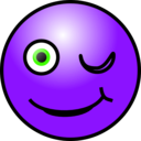 download Emoticons Winking Face clipart image with 225 hue color