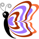 download Cartoon Butterfly Cv4 clipart image with 180 hue color