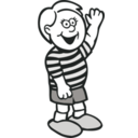 download Cartoon Kid clipart image with 180 hue color