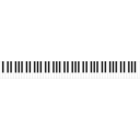 download Standard 88 Key Piano Keyboard clipart image with 225 hue color