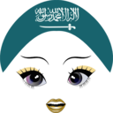 download Pretty Saudi Girl Smiley Emoticon clipart image with 45 hue color