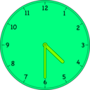 download Clock clipart image with 90 hue color