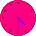 download Clock clipart image with 270 hue color