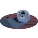 download Sea Otter clipart image with 180 hue color