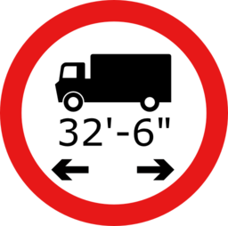 Roadsign Lorry Length