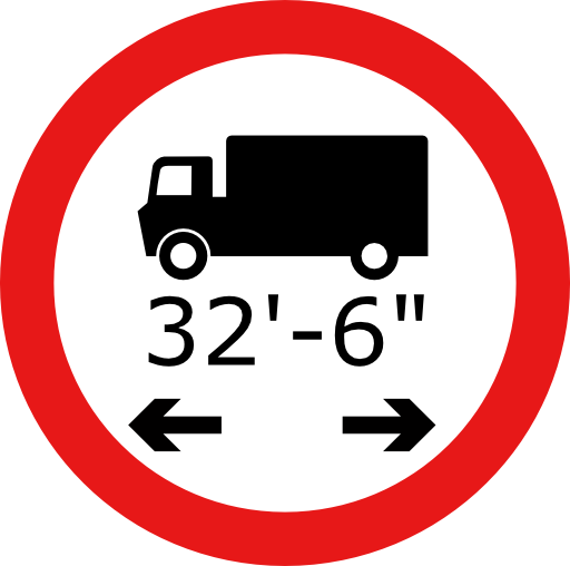 Roadsign Lorry Length